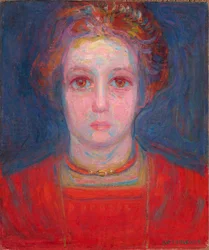 Porträt eines Mädchens in Rot, ca. 1908-09
